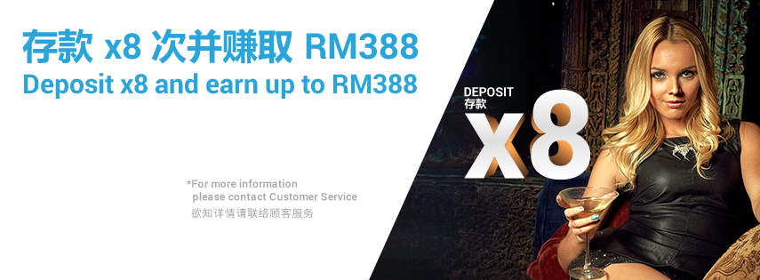 sky3888 Top Up Deposit Bonus x8 Up to RM388