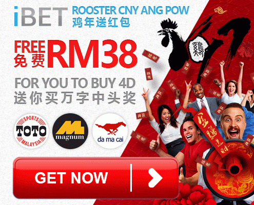 iBET Rooster CNY Free RM38 Ang Pow win Lottery